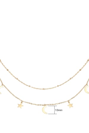 Ketting Beyond The Stars Goud kleur Stainless Steel h5 Afbeelding6